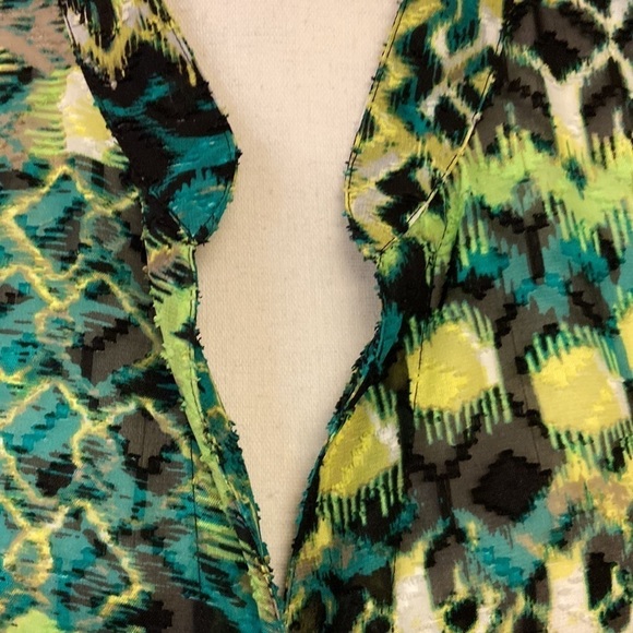 Ruby Rd V-Neck Button Down Art Deco Adjustable Sleeve Length Blouse EUC SZ 24W - Picture 2 of 12